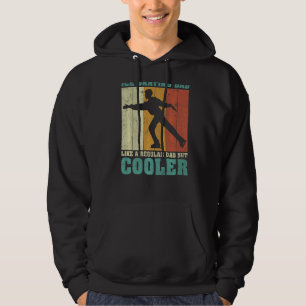 Mens Vintage Retro Ice Skating Dad Like A Regular Hoodie