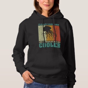 Mens Vintage Retro Jellyfish Dad Like A Regular Da Hoodie