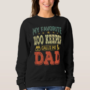 Mens Vintage Retro My Favourite Zoo Keeper Calls M Sweatshirt