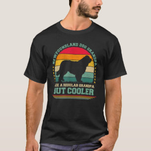 Mens  Vintage Retro Newfoundland Dog Grandpa Fathe T-Shirt