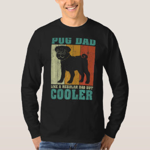 Mens Vintage Retro Pug Dad Like A Regular Dad Fath T-Shirt