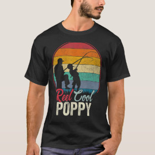 Mens Vintage Retro Reel Cool Poppop  Fathers Day T-Shirt