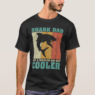 Mens Vintage Retro Shark Dad Like A Regular Dad Fa T-Shirt