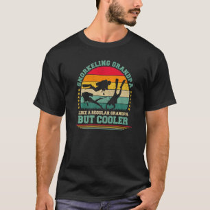 Mens Vintage Retro Snorkelling Grandpa Father's D T-Shirt