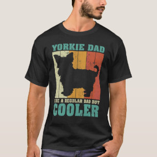 Mens Vintage Retro Yorkie Dad Like A Regular Dad F T-Shirt
