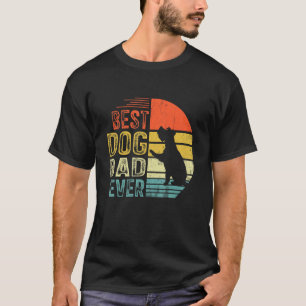 Mens Vintage Schnauzer Best Dog Dad Ever Father's  T-Shirt