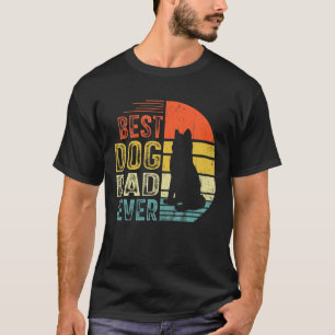 Mens Vintage Siberian Husky Best Dog Dad Ever Fath T-Shirt