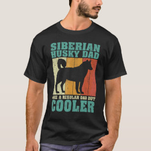 Mens Vintage Siberian Husky Dad Like A Regular Dad T-Shirt