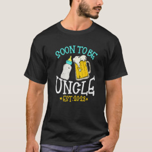 Mens Vintage Soon To Be Uncle 2023 Pregnancy Dad T-Shirt