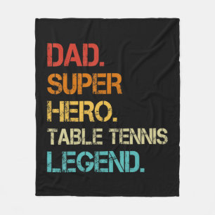 Mens Vintage Style Dad Hero Table Tennis Legend Fa Fleece Blanket