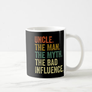 Mens Vintage Uncle Man Myth Bad Influence Coffee Mug