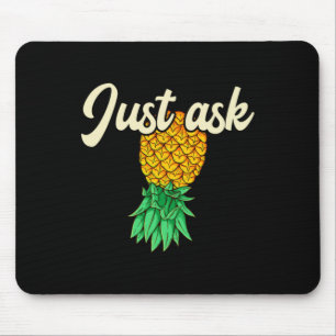 Mens vintage upside down pineapple ask subtle mouse pad