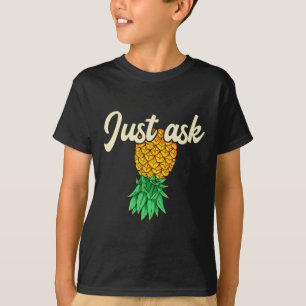 Mens vintage upside down pineapple ask subtle T-Shirt