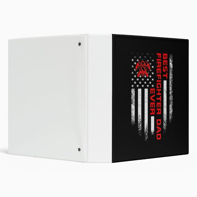 Mens Vintage USA American Flag Best Firefighter Binder (Background)
