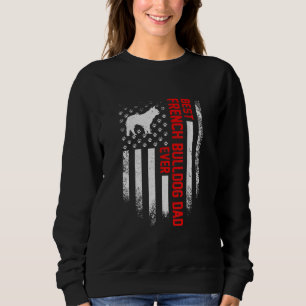 Mens Vintage USA American Flag Best French Bulldog Sweatshirt
