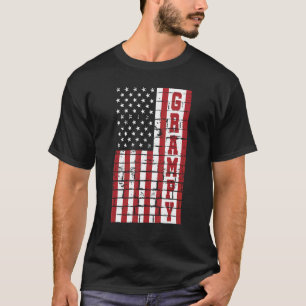 Mens Vintage Usa American Flag Grampy 60th For Fa T-Shirt