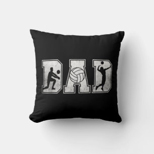 Mens Volleyball Dad Family Football Team Player Sp Throw Pillow