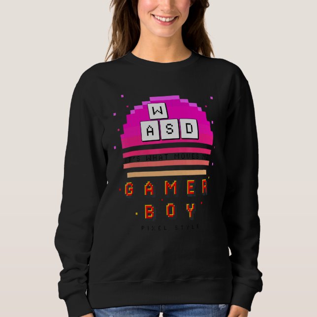 Mens Wasd It's What Moves Me  Computer Video Games Sweatshirt (Front)
