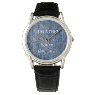 Mens Watch Black Leather Male Teacher Gift Classic