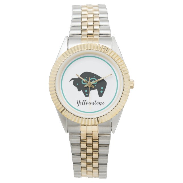 Men's Watch-Yellowstone Buffalo Watch (Front)