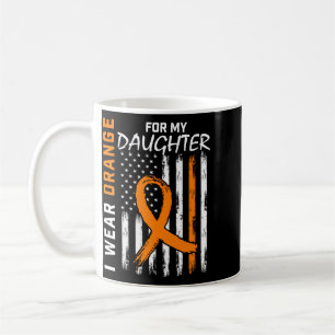 Mens Wear Orange For Daughter Leukaemia Cancer Coffee Mug