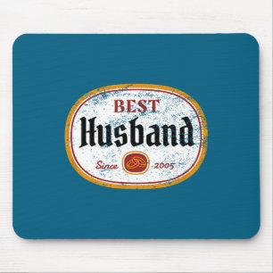 Mens Wedding Anniversary Husband Since Graphic Art Mouse Pad