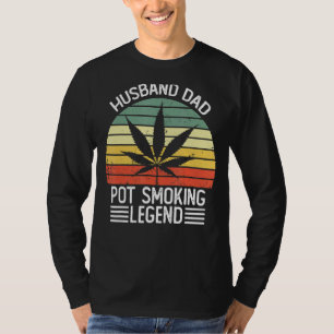 Mens Weed Dad Stoner Husband Pot Smoker Legend 1 T-Shirt