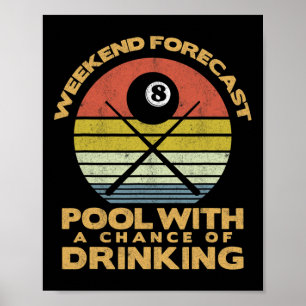 Mens Weekend Forecast Pool With A Change Of Drinki Poster