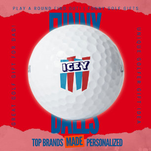 Mens Weekend Scramble Retro Frozen Drink Spoof Golf Balls