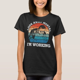Mens Welder Look Away.Mortal I'm Working Funny Wel T-Shirt