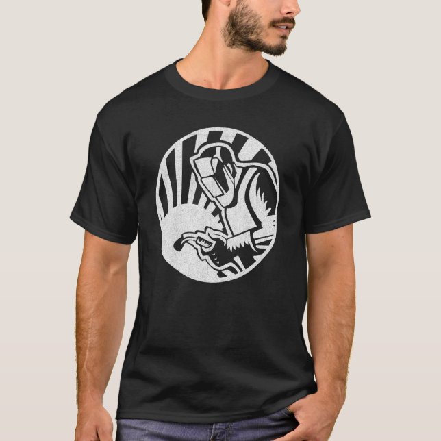 Mens Welding Expert  Welder Metal Construction T-Shirt (Front)