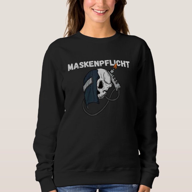 Mens Welding Metal Builder Locksmith Mask Requirem Sweatshirt (Front)