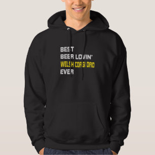 Mens Welsh Corgi Best Beer Loving Welsh Corgi Dad Hoodie