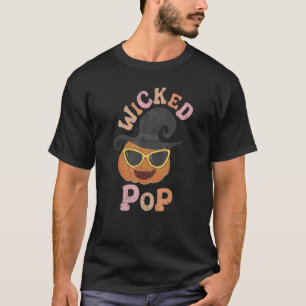 Mens Wicked Pop Retro Pumpkin Halloween Family Mat T-Shirt