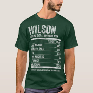 Mens Wilson Nutrition Personalized Name Funny Nam T-Shirt