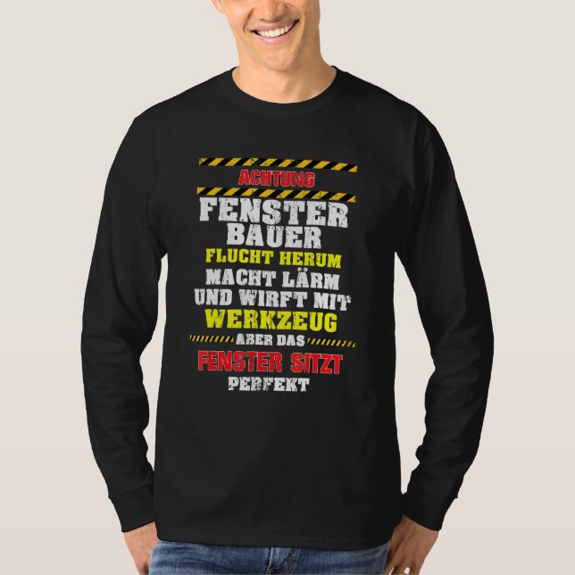 Mens Window Builder Throws With Tool And Escape T-Shirt (Front)