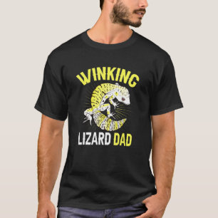 Mens Winking Lizard Dad Reptile Herpetologist Leop T-Shirt
