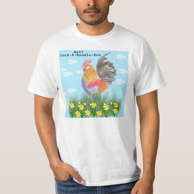 Mens with Rooster  T-Shirt (Front)