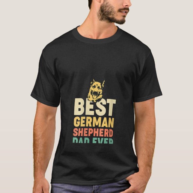 Mens WoBest German Shepherd Dad Ever Dog  Cute Fat T-Shirt (Front)