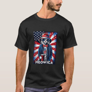 Mens Women Ameowica Funny Patriotic Cat Meowica 4t T-Shirt