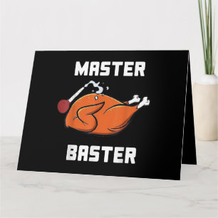 Mens Women Master Baster Funny Turkey Baster Thank Card