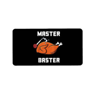 Mens Women Master Baster Funny Turkey Baster Thank Label