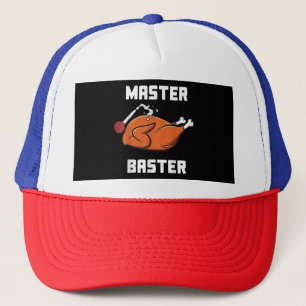 Mens Women Master Baster Funny Turkey Baster Thank Trucker Hat
