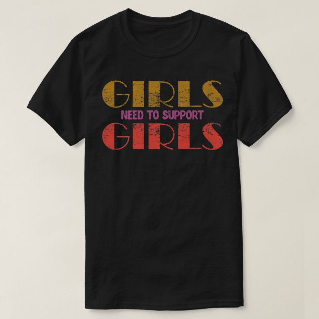 Mens Women Must Support Women Female Power Feminis T-Shirt (Design Front)
