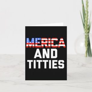 Mens Womens 4th Of July Gift- Funny Merica Card