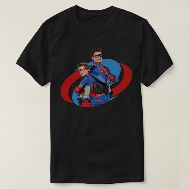 Mens Womens Captain Man And Kid Danger Digital Fil T-Shirt (Design Front)