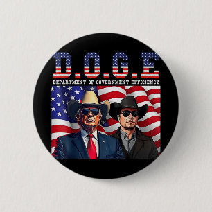 Mens Womens Doge Department Of Government 2 Inch Round Button