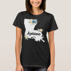 Mens Womens Kids Louisiana Home State Map Pride Fl T-Shirt