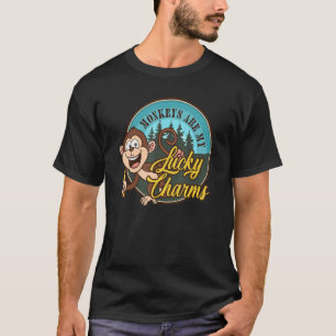 Mens Womens Monkeys Are My Lucky Charms Animal  2 T-Shirt