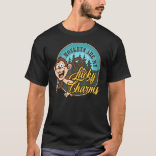 Mens Womens Monkeys Are My Lucky Charms Animal  2 T-Shirt